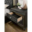 Table de chevet, table de chevet 2 tiroirs en bois avec texture de galets