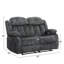 Ensemble de 2 canapés inclinables manuels en microfibre de 62 po de largeur-1602582514