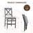 Padded Stackable Folding Dining Chairs with Solid Wood Frame-78947941