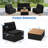 5 Piece Outdoor Furniture Set With Seat & Back Cushions Acacia Wood Tabletop-605624183
