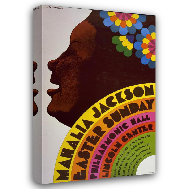 "Mahalia Jackson - Pâques dimanche" par Milton Glaser - Art mural sur toile tendue avec châssis, H 48 po x l 33 po