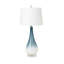 Isau - Ensemble de 2 lampes de table en verre de 30,5 po - Finition bleue et blanche-527660730