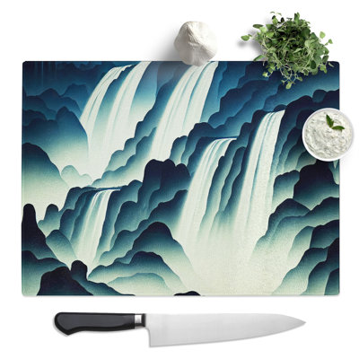 Gorgeous Waterfall  Glass Chopping Board