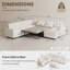 Canapé-lit modulaire en L avec rangement intégré-2000780202