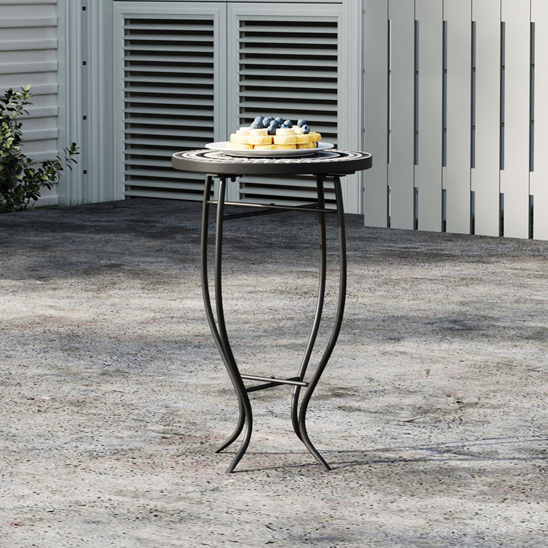 Metal Outdoor Side Table , 36cm W 36cm D
