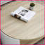 Table basse ronde de 31 po à l'apparence de bois rustique pour le salon, rangement à 2 niveaux, pieds en alliage épais, facile à assembler