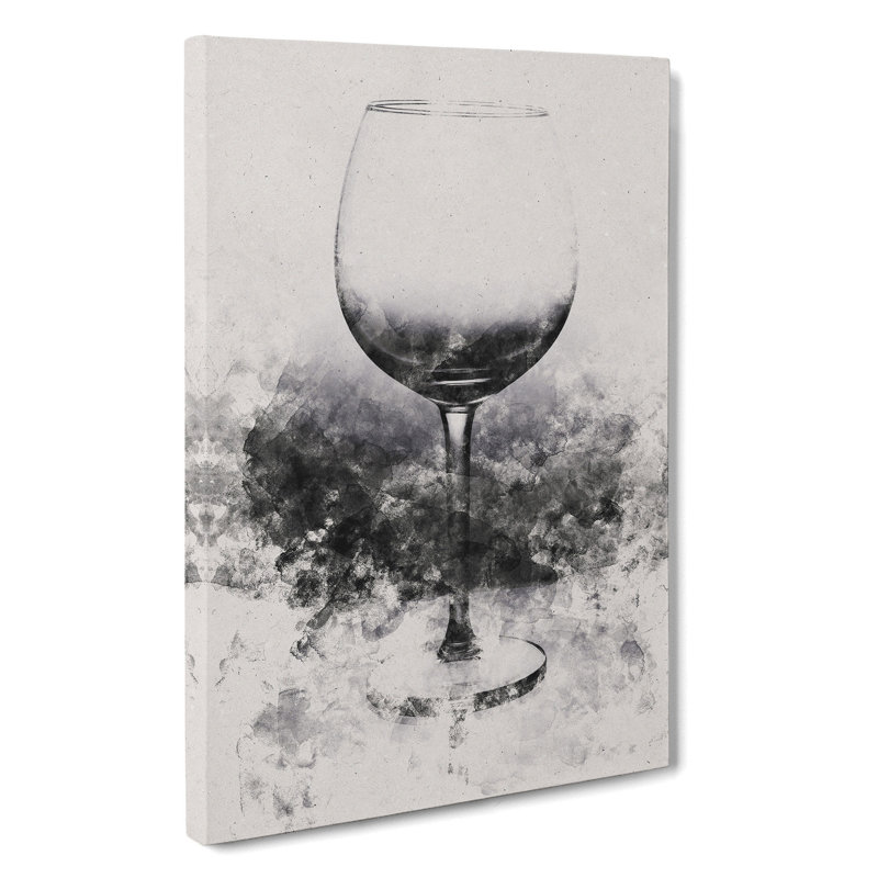 Reflection Of The Wine Glass - Wrapped Canvas Print, 76cm H x 50cm W x 3cm D