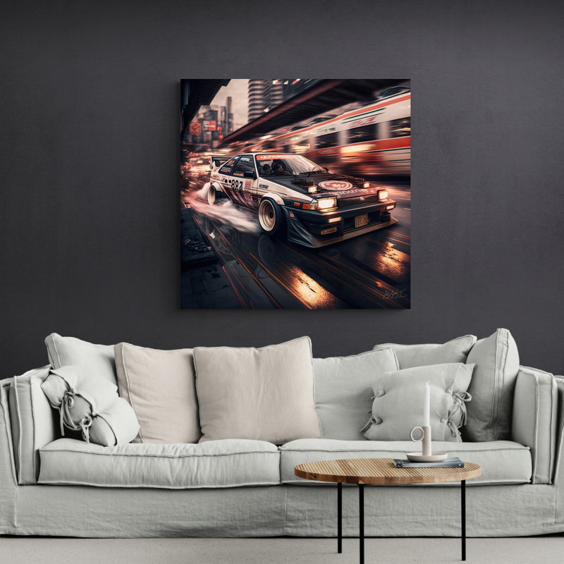 "Drifting in Style III" de Maki par Deundria - impression sur toile tendue, H 15 po x l 15 po x P 1,5 po