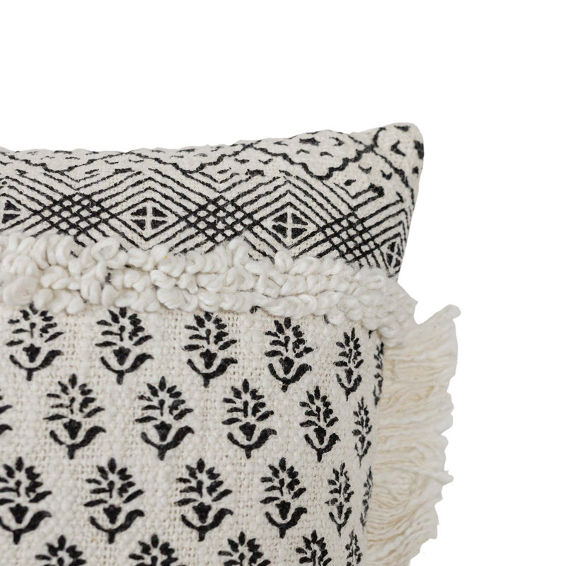Boho Fringed Throw Pillow
