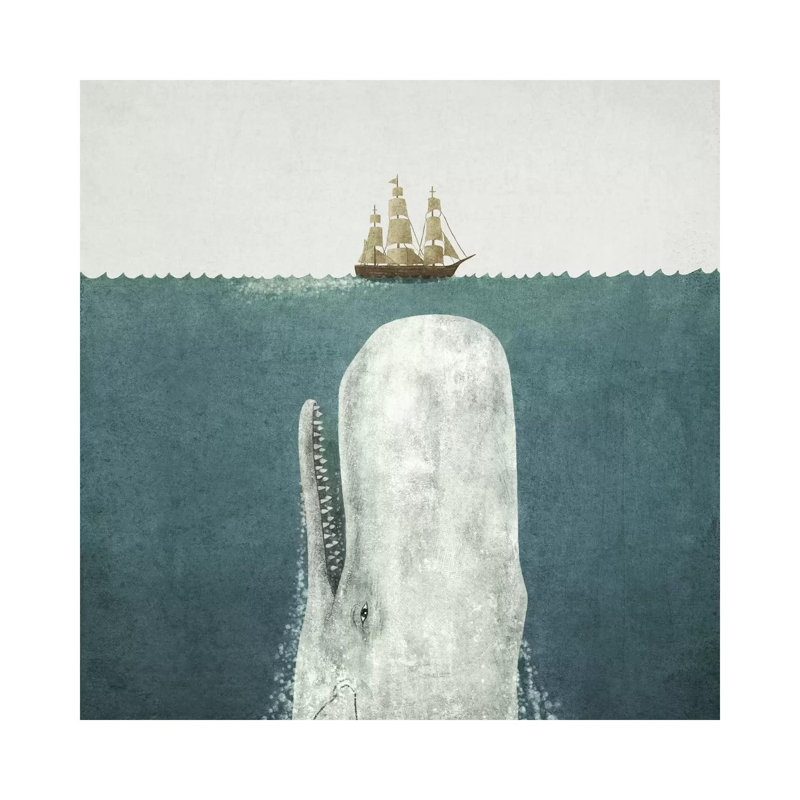 White Whale Square by Terry Fan - Wrapped Canvas Print, 66.04 cm H x 66.04 cm W x 1.91 cm D