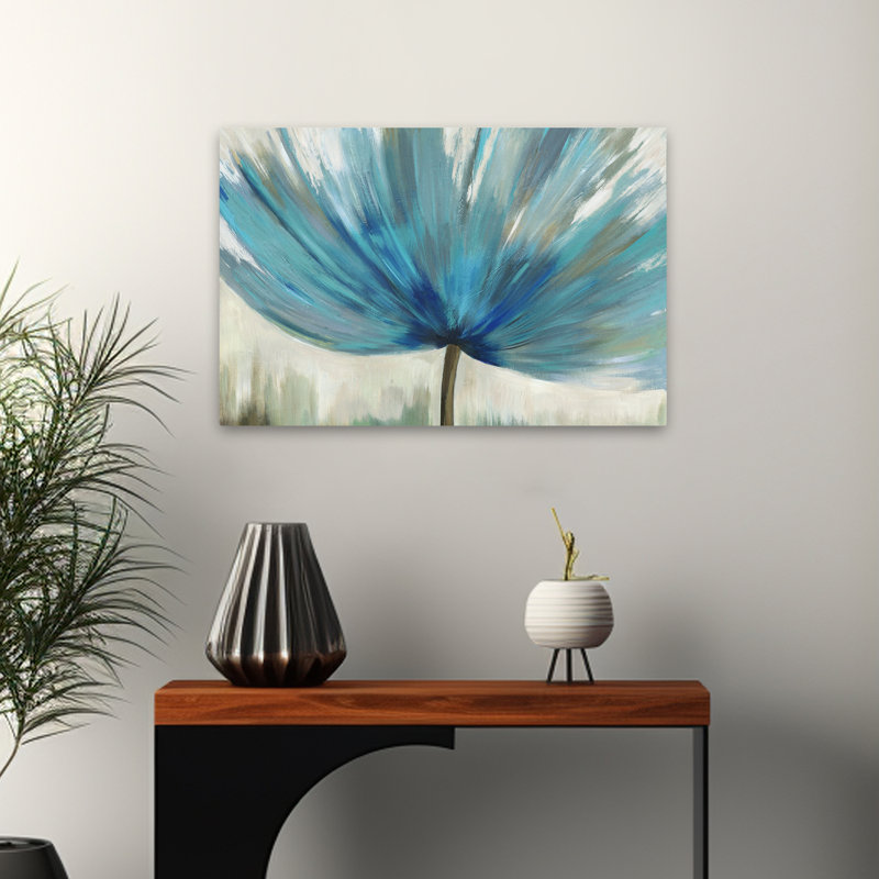 Plantes, fleurs, abstrait, petits pétales, art mural, H 16 po x l 24 po