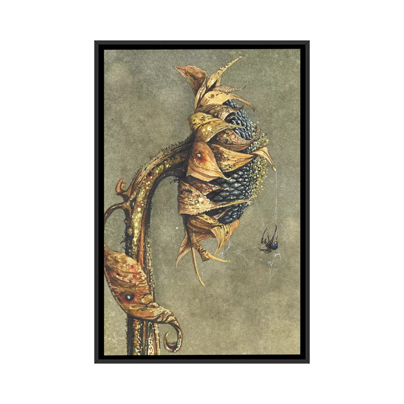 Reproduction d’art « Along Came a Spider » par Maggie vandewalle, H 26 po x l 18 po x 1,5 po, Toile avec cadre noir