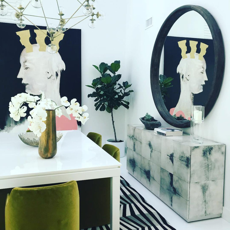 Lesley Round Solid Wood Mirror