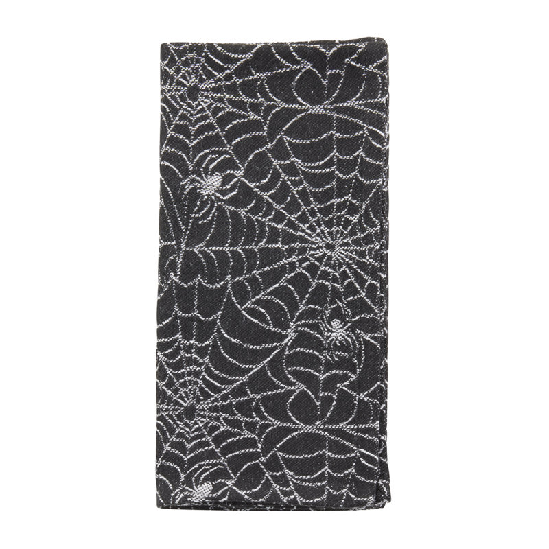 Spider Web Jacquard Cotton Blend Cloth Napkins 20" W X 20" L, Set Of 4