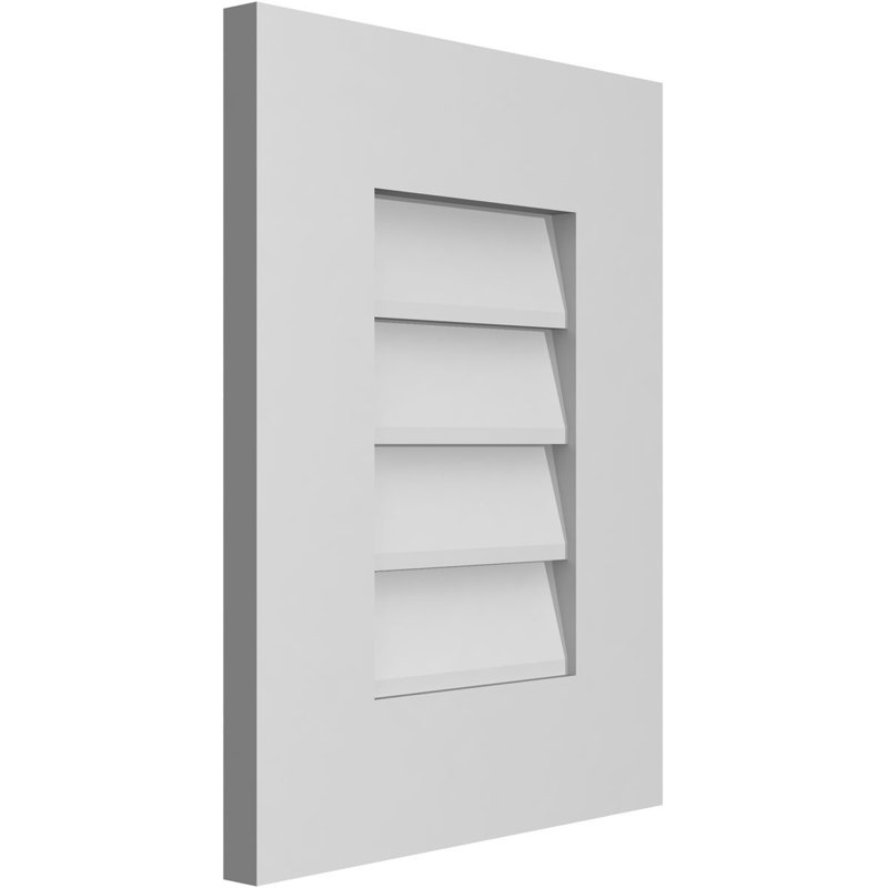 Vent à pignon rectangulaire en uréthane non-fonctionnel, H 18 po x l 14 po x P 1 po