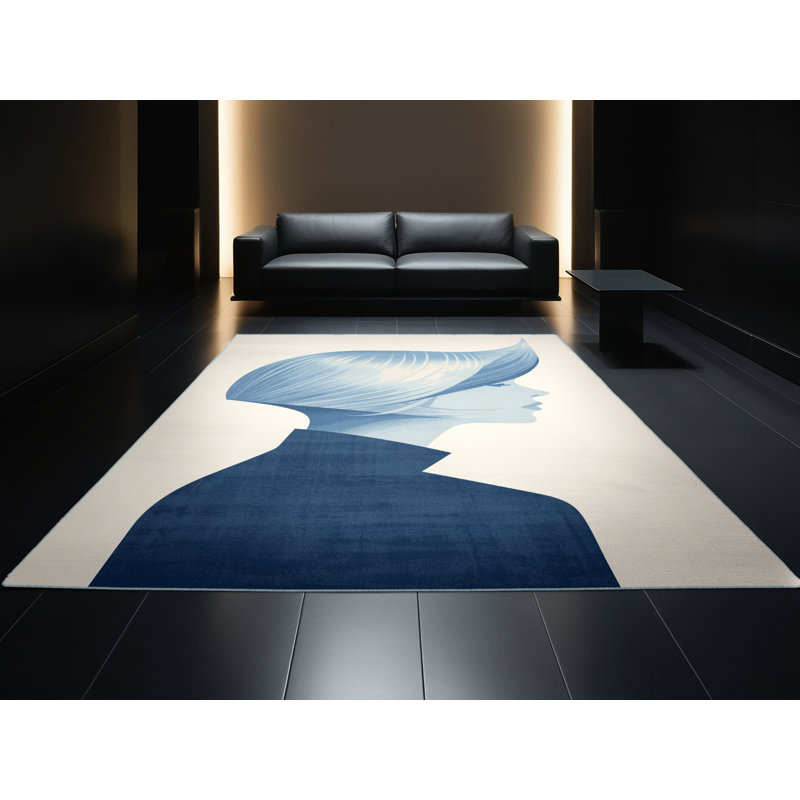 Tapis beige lavable à la machine Kymani, 5 x 7