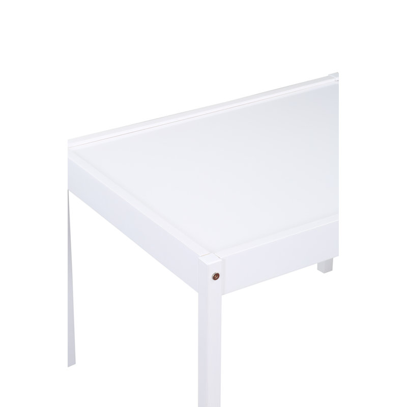 White Solid Wood Kids Table and Chair Set