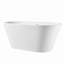 Baignoire autoportante de 60 po en acrylique, baignoire autoportante ovale avec drain chromé Toe-Tap et trop-plein à fente classique, certifié Cupc, blanc brillant