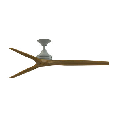 Spitfire DC 64 inch Indoor/Outdoor Smart Ceiling Fan - Antique Graphite with Koa Blades