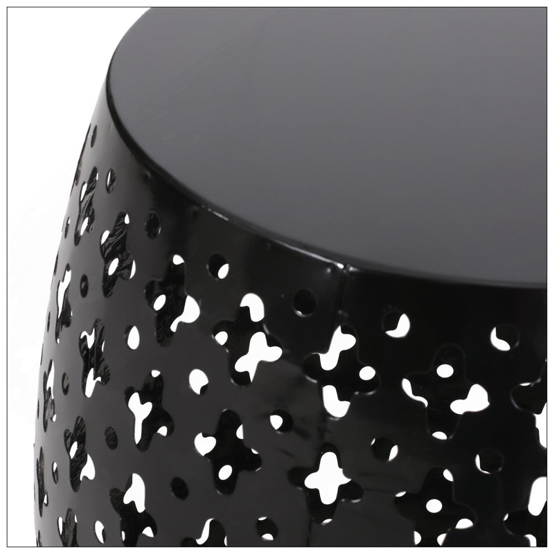 Metal End Table -Large, Black