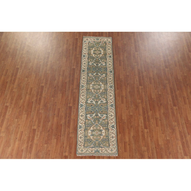 Tapis de couloir Oushak fait à la main 3 x 10