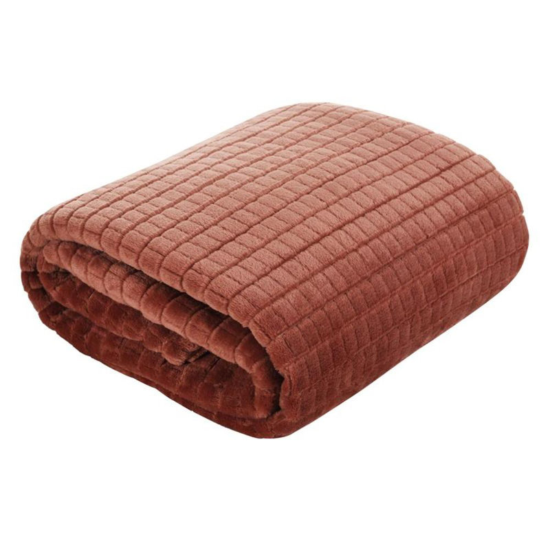 Inglewood Canora Grey Blanket, W200 x L150cm, Brick