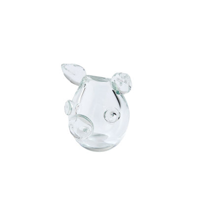 Vase de table en verre fabriqué à la main Piggy H 5 "