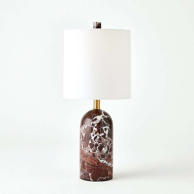 Lampe en marbre Callugu-Marron-Lg, H 18 po x l 8 po x P 8 po, 60 W