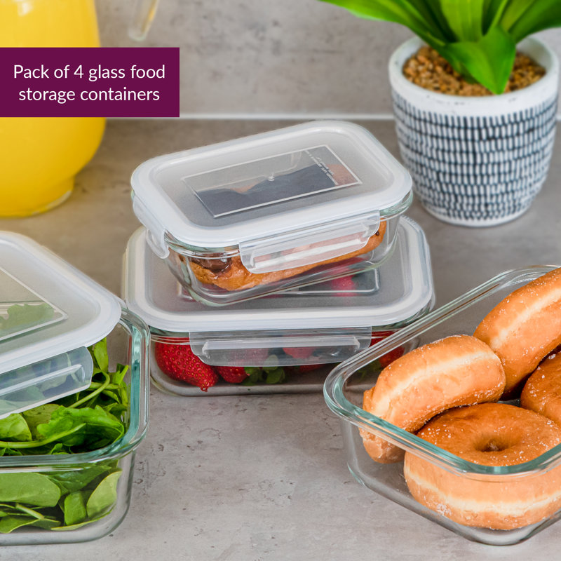 Essentials 4pc BPA Free 4 Container Food Storage Set