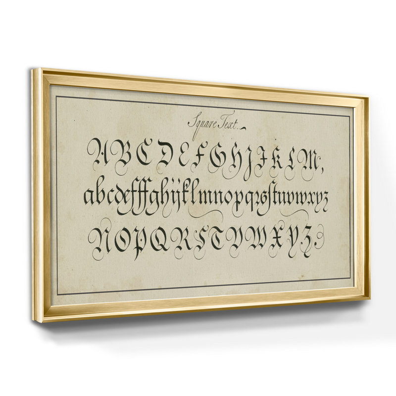 Manuscrit Sampleur III - Toile encadrée de qualité supérieure - Prêt à être accroché, H 14,5 po x l 26,5 po x P 1 po