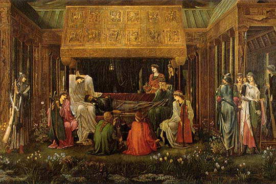 The last sleep par edward burne-jones-impression, H 28 po x l 42 po x P 1,5 po