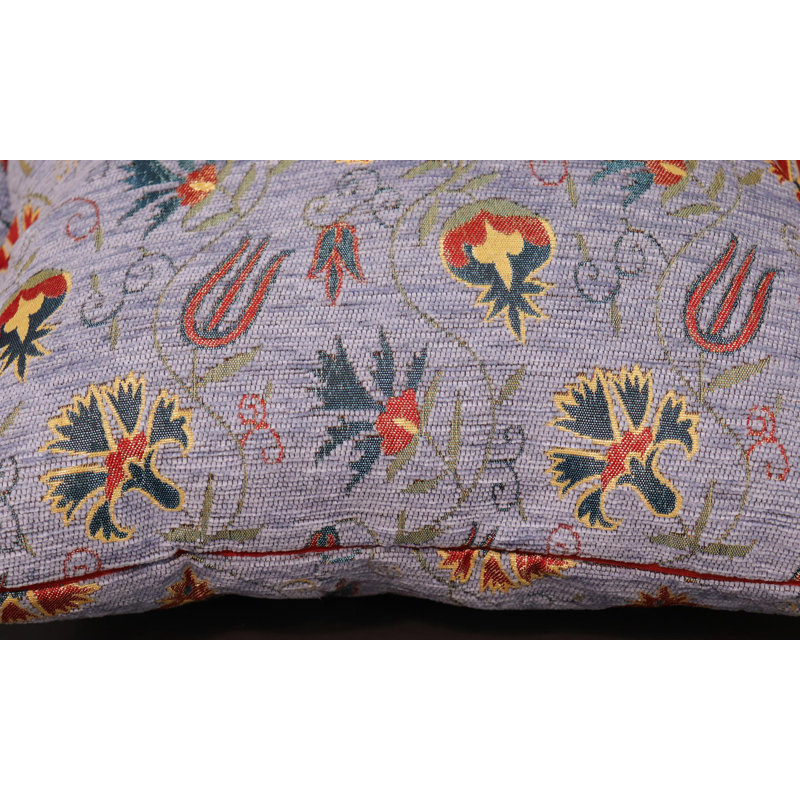Southwestern Pillows Tassels Chenille Reversible Throw Pillow, Lavender