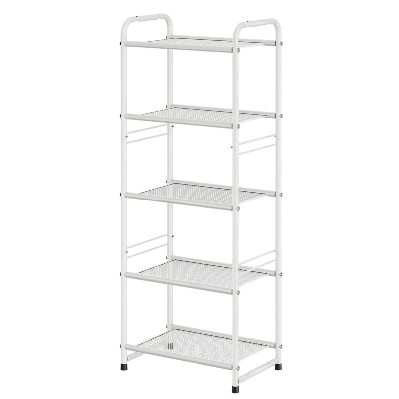 17.7'' W Iron Height -Adjustable Storage Rack, White