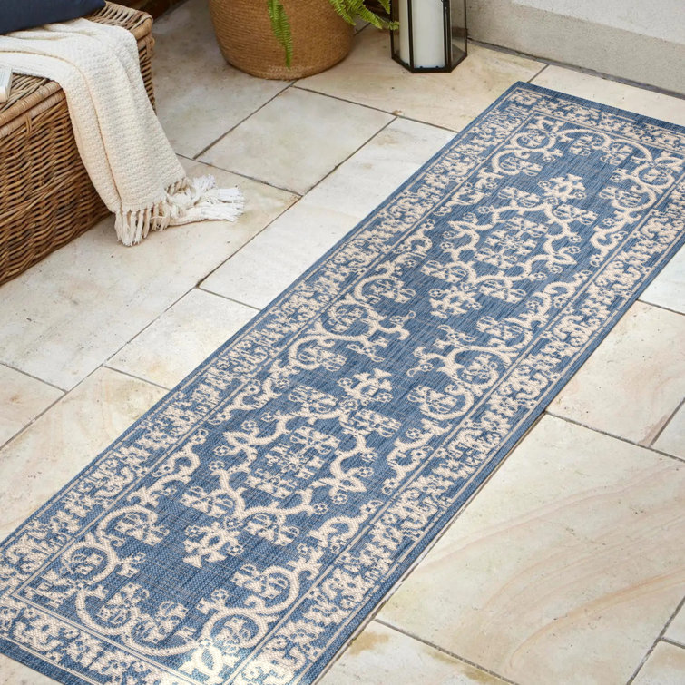 Galon Filigree Blue/Beige Indoor/Outdoor Rug