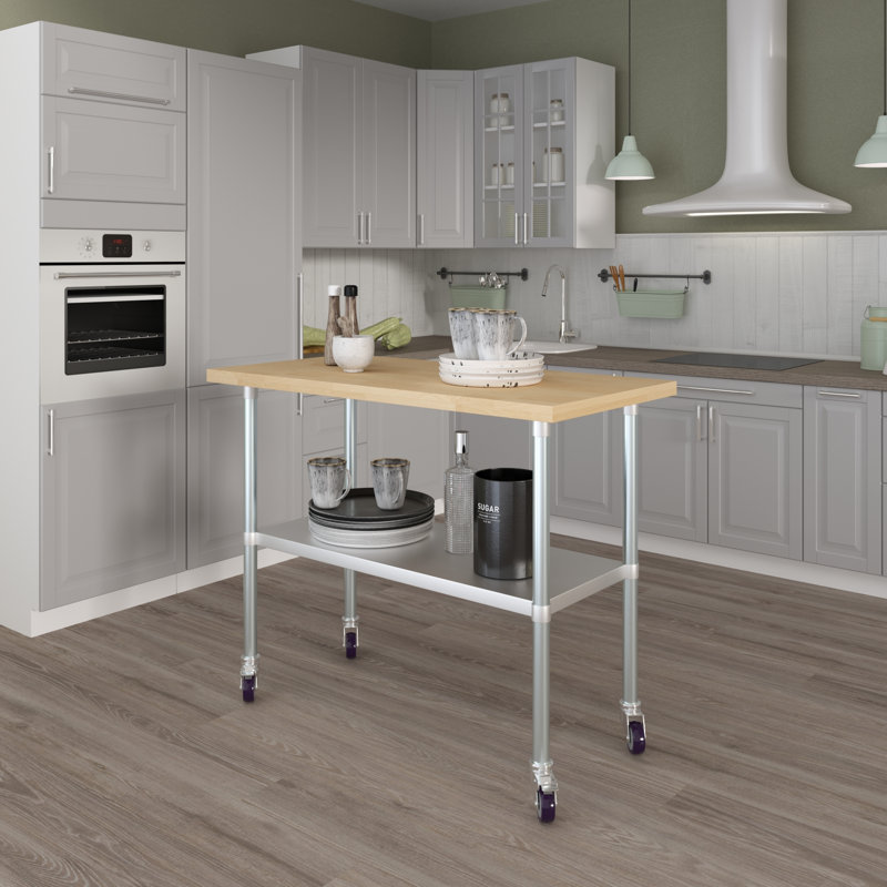 Tables de travail en bois Amgood H 38 po, 38 po x L 48 po x P 24 po
