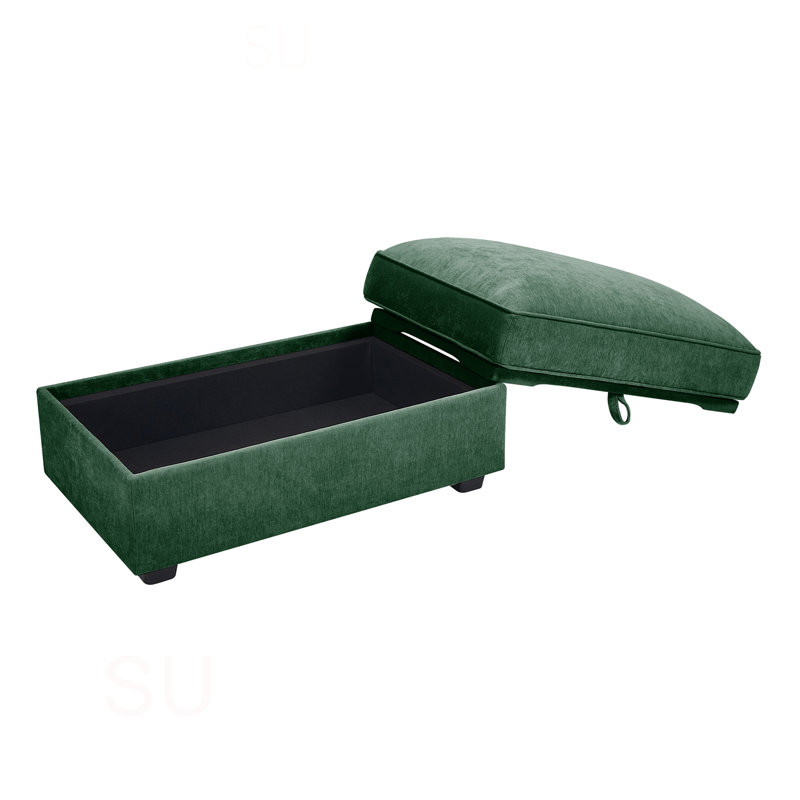 Repose-pieds - Chenille pour chambre à coucher, salon, Vert