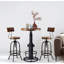 Ensemble de tables et de tabourets à hauteur de bar 3 pièces avec ensembles de dossier pour bistro à la maison, (1 table de 38,6 po à 48,4 po, tabouret de 2 po de 26 po à 32 po) 6B8EDEE8FD0549E5BD7469539EFDD20B-609506027