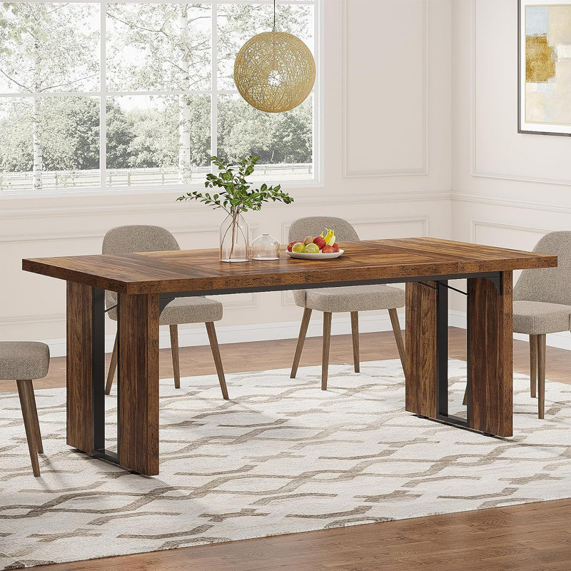 Baron Dining Table, Rustic Brown