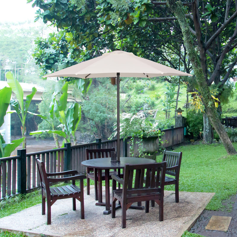 McKenney 196cm Market Parasol, White