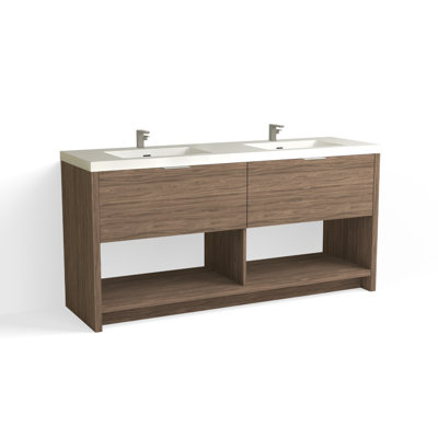 Vista 72" W Freestanding Double Bathroom Vanity