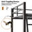 Twin Metal Loft Bed with L-Shaped Desk, Charging Station Loft Bed Frame Twin Size, Safety Guard & Ladder