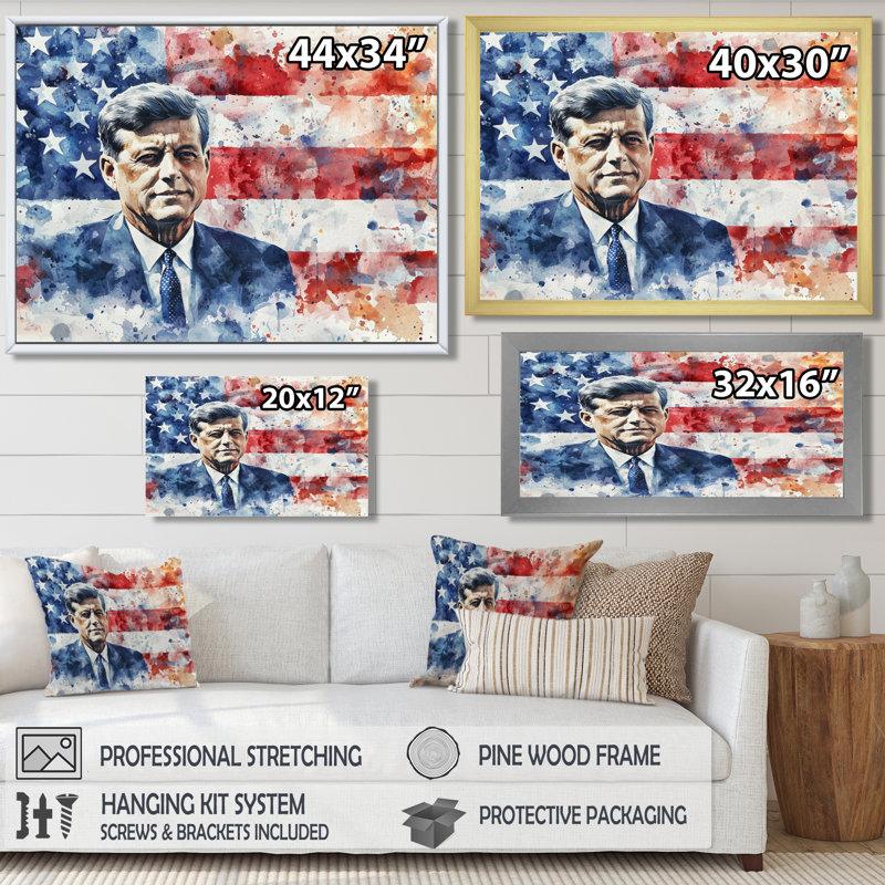 Assassination of Jfk - États-Unis, art mural, H 30 po x l 40 po, Toile tendue, Ne s’applique pas