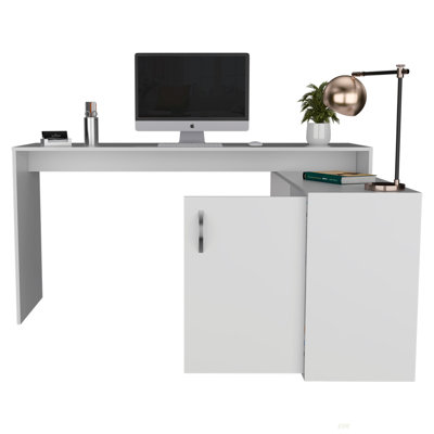 2-Shelf L-Shaped Writing Desk