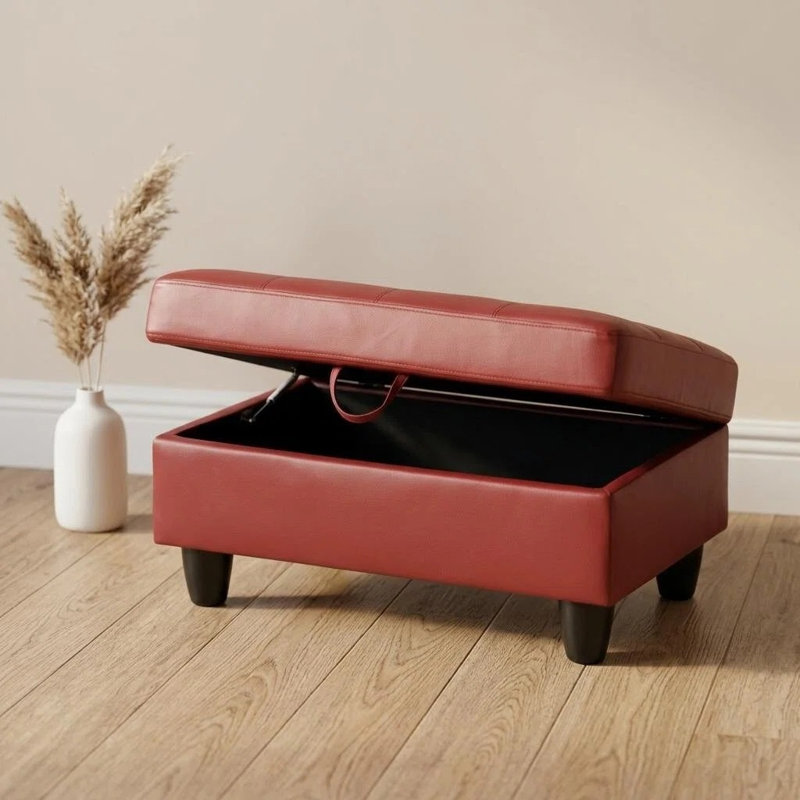Repose-pieds modulaire avec rangement caché (rouge)