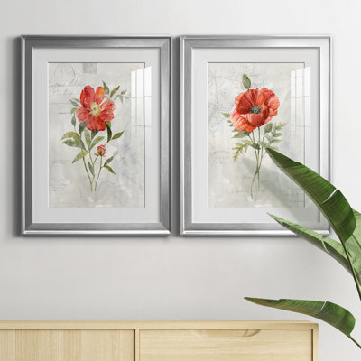 Lin pivoine - ensemble de 2 reproductions d'art