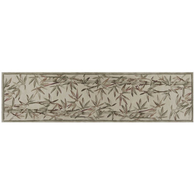 Tapis de couloir ivoire en laine 2 pi 6 po x 10 pi Arlow