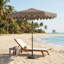 Parasol de patio extérieur 9 pieds résistant aux rayons UV résistant à la décoloration avec base lestée stable et sacs de sable durables pour un abat-jour de terrasse près de la piscine-932649984