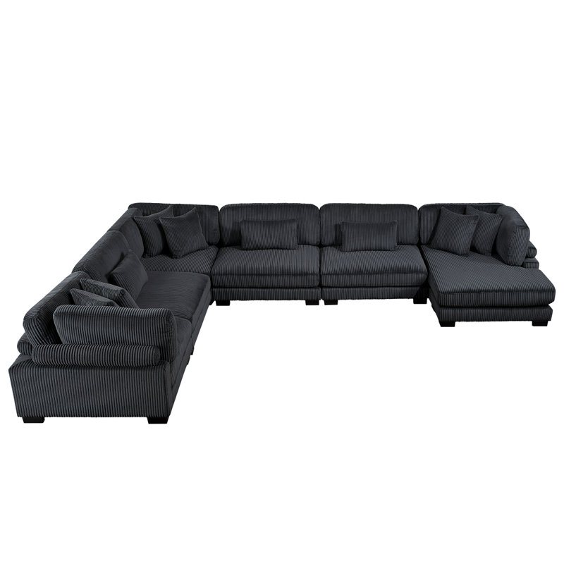 Canapé modulaire 6 pièces avec méridienne réversible Traverse