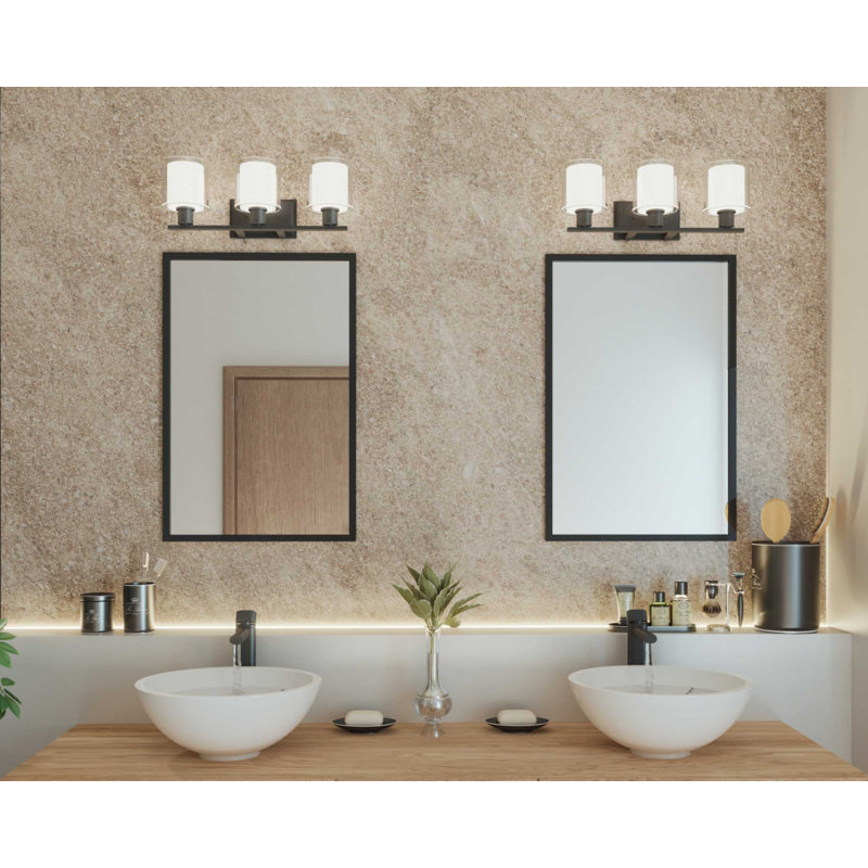 Éclairage pour meuble-lavabo 3 lumières Ernestina, Bronze antique