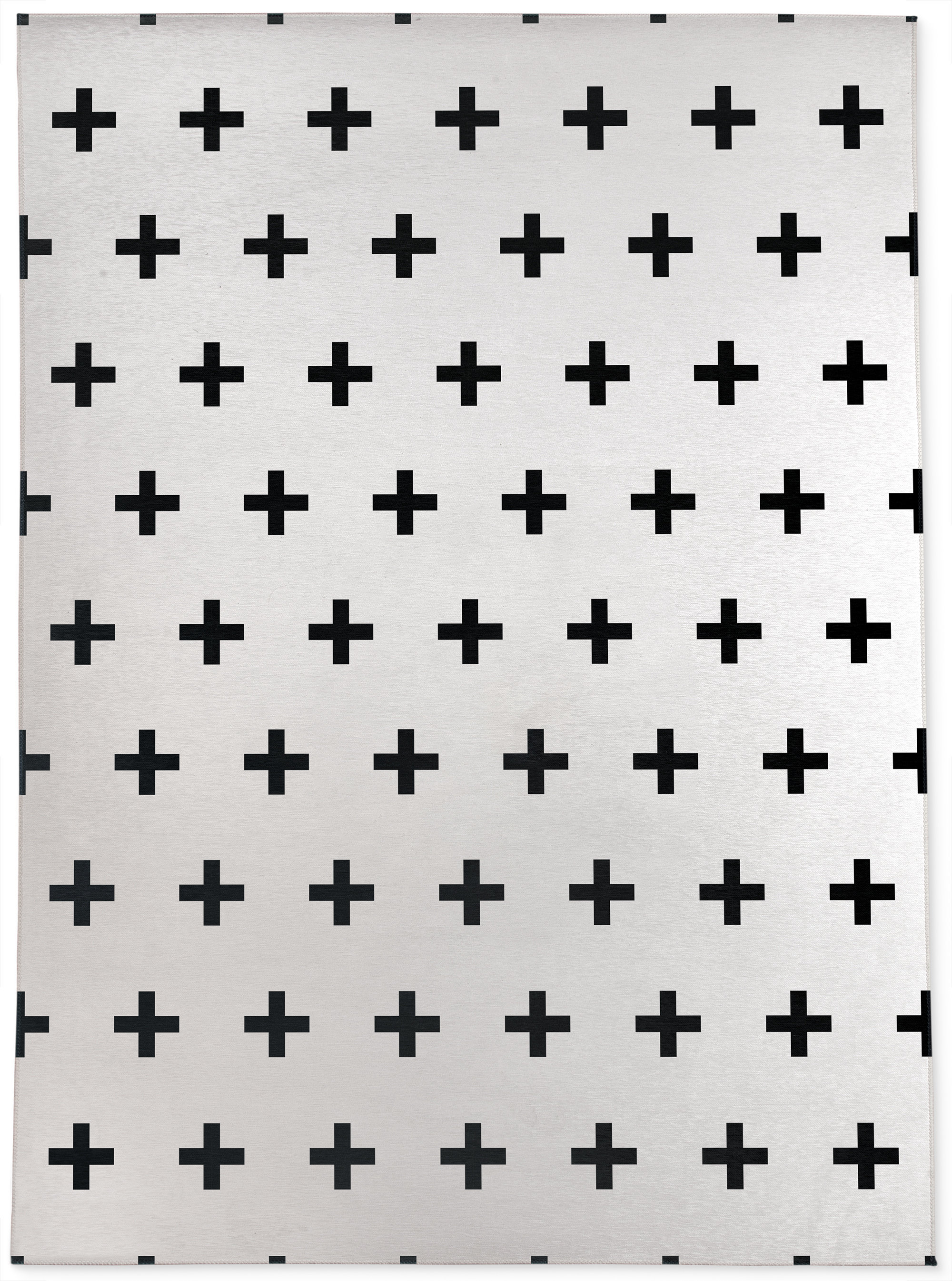 Geometric Black/White Area Rug Ebern Designs Rug Size: Runner 2' x 8